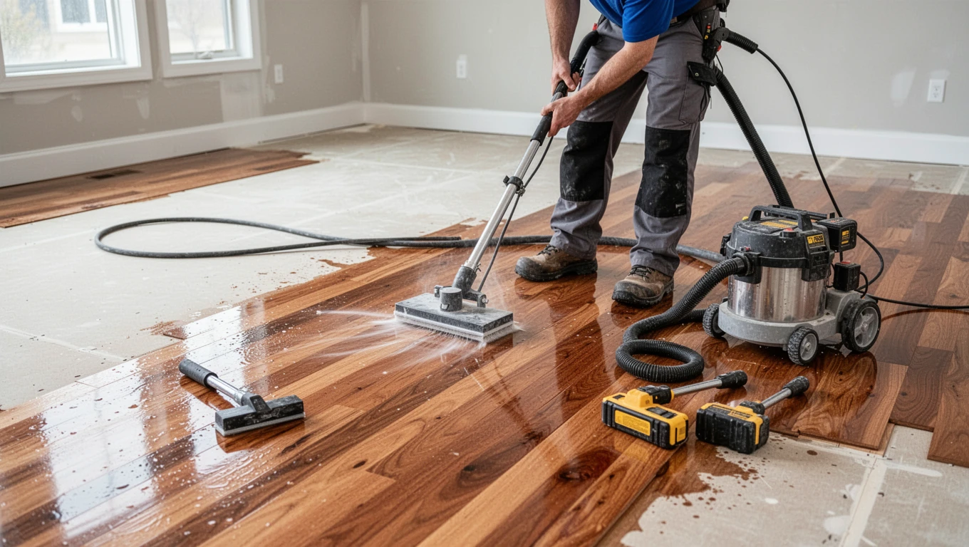 Hardwood Floor Drying